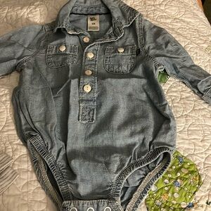 Baby b’gosh soft denim onesie